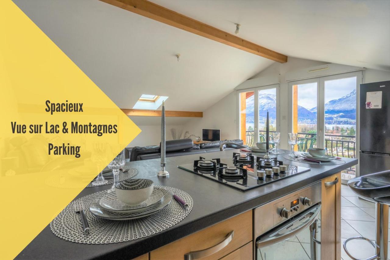 Sévrier Cabana & Panorama Lac Annecy -Parking & Terrasse מראה חיצוני תמונה